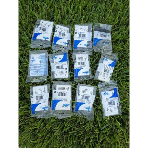 QTY 11 Leviton 42080-4WS QuickPort Wallplate with Id Window, Single Gang, 4-Port - Picture 3 of 16